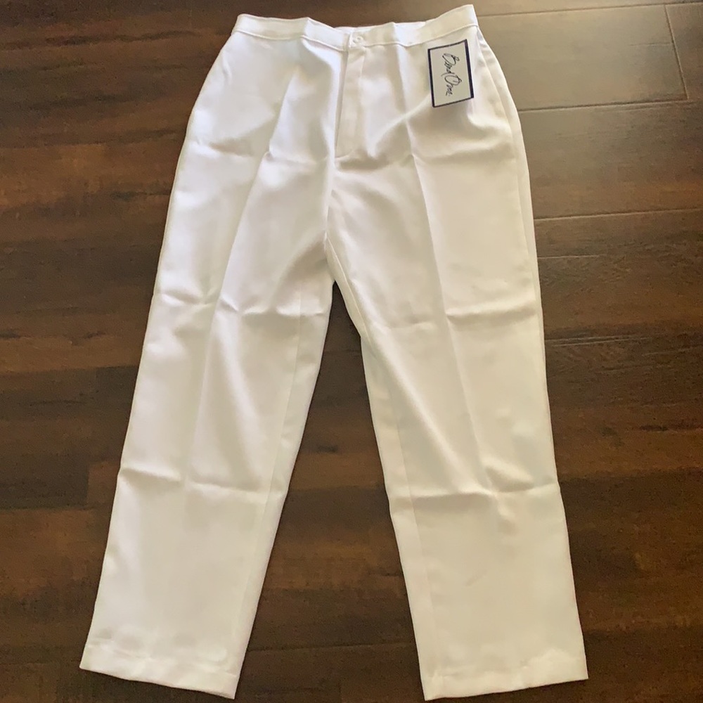 BEND OVER TROUSERS PANTS SZ 16P. WHITE  NEW STRAIGHT LEG RELAXED FIT